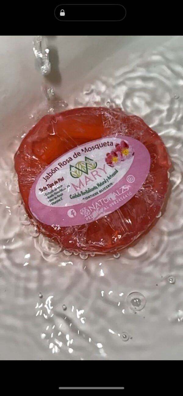 Jabón rosa de mosqueta